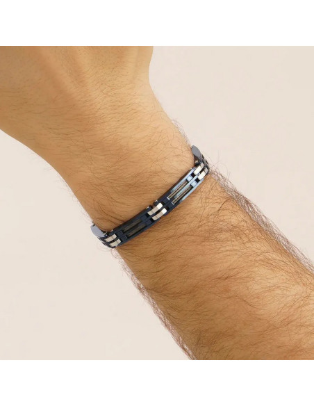 Bracelet Acier Priam Bleu De Jourdan