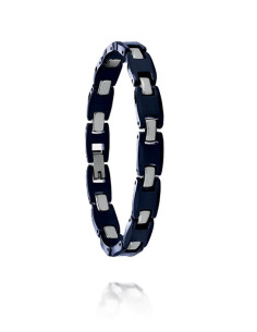 Bracelet Veno De Jourdan En Acier Bleu