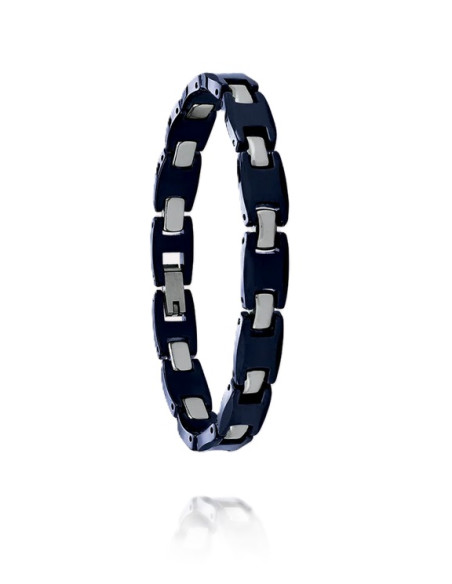 Bracelet Veno De Jourdan En Acier Bleu