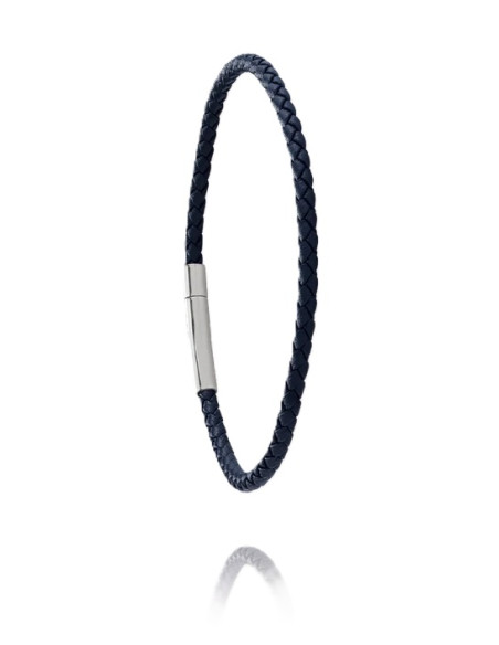 Bracelet Jourdan Ekos En Cuir Bleu