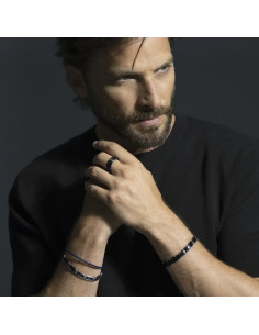 Bracelet Jourdan Ekos En Cuir Bleu 2