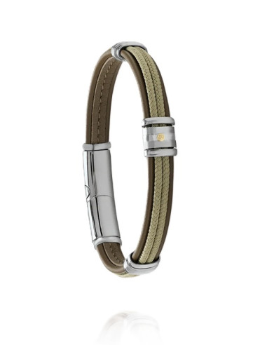 Bracelet Amaro Brun En Acier De Jourdan