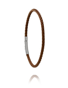 Bracelet Jourdan Ekos En Cuir Marron