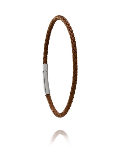Bracelet Jourdan Ekos En Cuir Marron