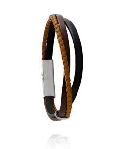 Bracelet Pablo De Jourdan En Cuir Marron