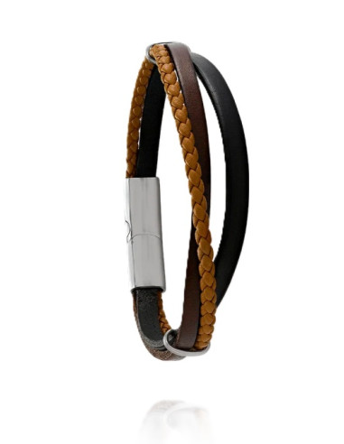 Bracelet Pablo De Jourdan En Cuir Marron