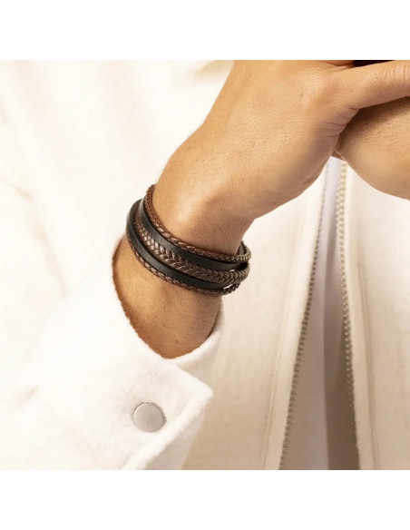Bracelet Byron De Jourdan En Cuir