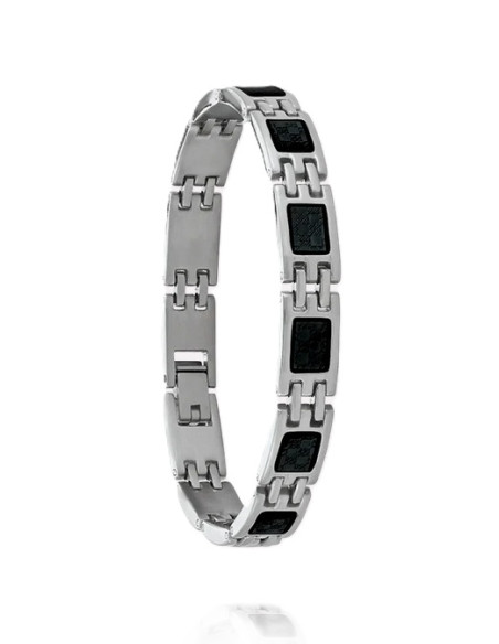 Bracelet Eclipse De Jourdan En Acier Et Carbone