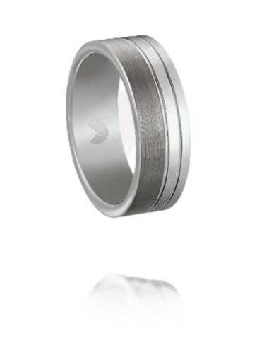 Bague Jume  Jourdan Acier Brossé