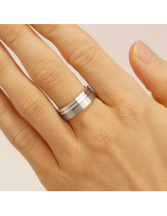 Bague Jume  Jourdan Acier Brossé 2