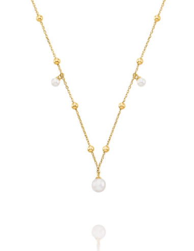 Collier Aurélia De Jourdan En Plaqué Or Et Perles