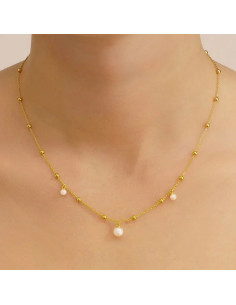 Collier Aurélia De Jourdan En Plaqué Or Et Perles 2