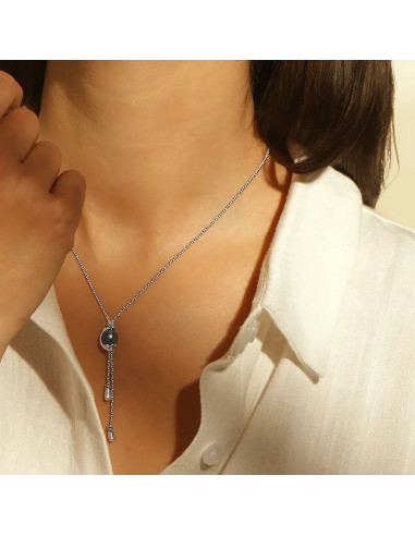 Collier Dune Jourdan Argent & Hématite