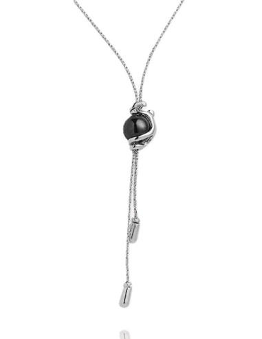 Collier Dune Jourdan Argent & Hématite