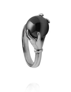 Bague Hélicé De Chez Jourdan En Argent & Hématite