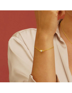 Bracelet Dune De Jourdan En Plaqué Or Et Perle 2