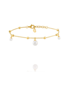 Bracelet Aurélia De Jourdan En Plaqué Or Et Perles
