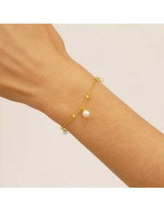 Bracelet Aurélia De Jourdan En Plaqué Or Et Perles 2