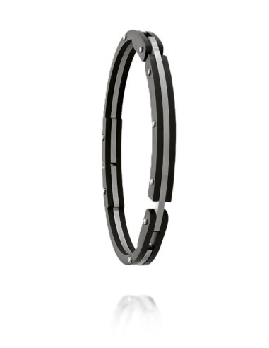 Bracelet Zeus Bicolore De Jourdan En Acier