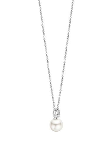 Collier Ti Sento En Argent Et Son Pendentif Perle Et Zirconium