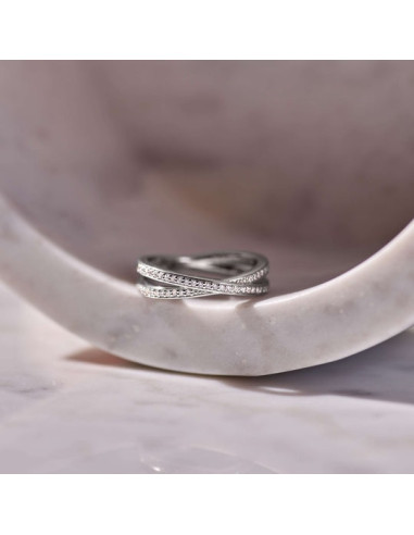 Bague Argent Et Zirconium Ti Sento