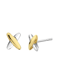 Puces Bicolores De Ti Sento En Argent Et Plaqué Or