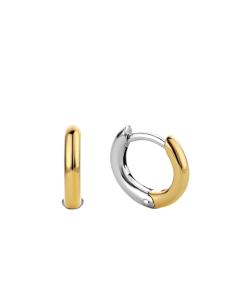 Boucles d'Oreilles Créoles Ti Sento Bicolore