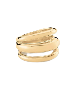 Bague Large AGATHA TRIJONC En Argent Doré