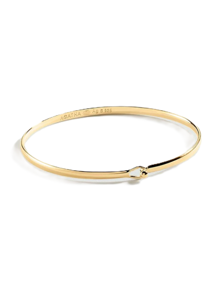 Jonc AGATHA Bangle En Argent Doré