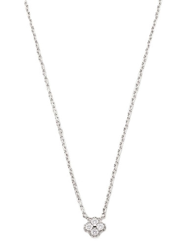 Collier AGATHA argent ras de cou trèfle avec oxydes
