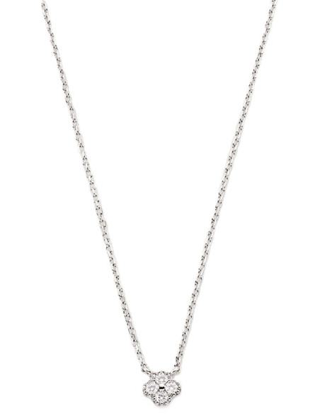 Collier AGATHA argent ras de cou trèfle avec oxydes