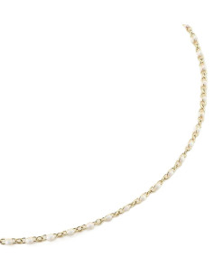 Collier Agatha Ras Du Cou Smarty Blanc -Doré