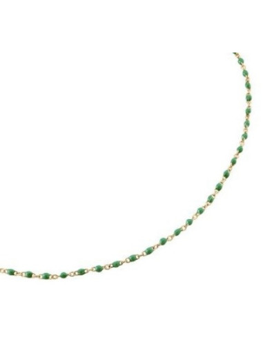Collier Ras Du Cou Smarty De AGATHA En Perle D'émail Verte