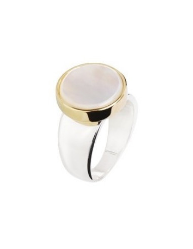 Bague Bicolore En Argent Et Nacre Clio Blue