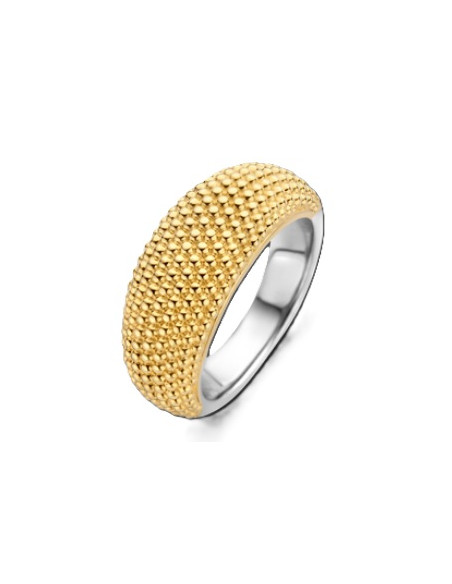 Bague Dôme En Argent Plaqué Or Ti Sento