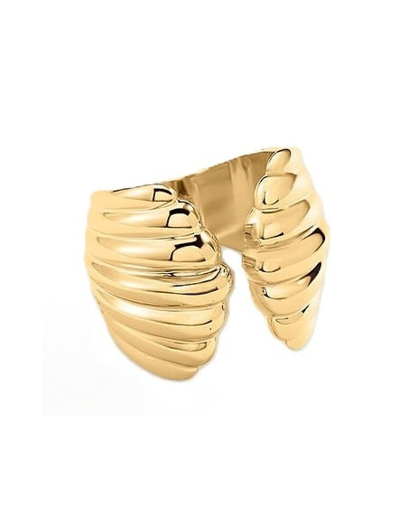 Bague AGATHA  Large N-13 En Laiton Doré