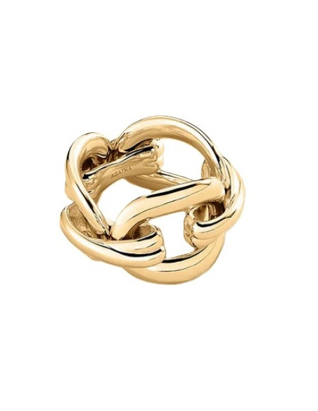 Bague XOXO De AGATHA En Laiton Doré