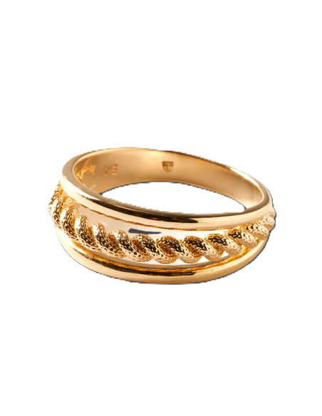 Bague Fibre En Plaqué Or De Saunier 70450520100