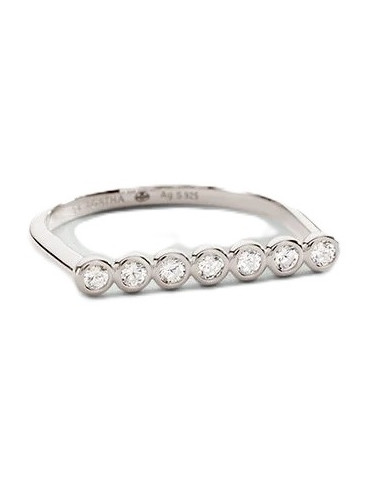 Bague Fine Agatha Odéon 7 Oxydes En Argent