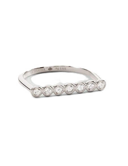 Bague Fine Agatha Odéon 7 Oxydes En Argent