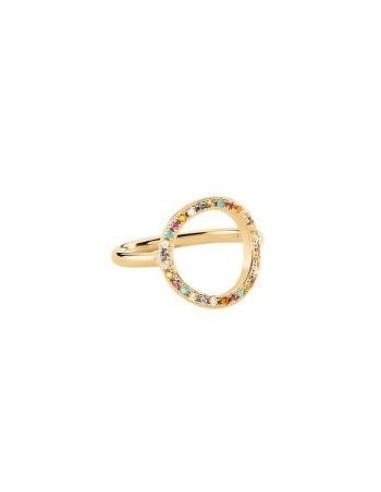 Bague Rainbow De AGATHA Plaqué Or Multicolore