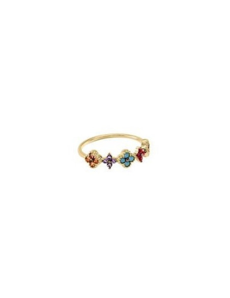 Bague Beloved De AGATHA Plaqué Or Multicolore
