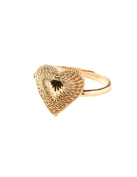 Bague Ex Voto De SAUNIER En Plaqué Or