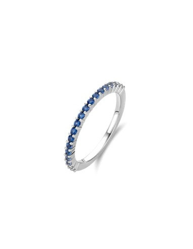 Bague Ti Sento Argent Et Zirconium Bleus