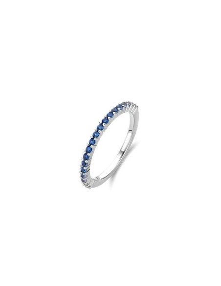 Bague Ti Sento Argent Et Zirconium Bleus