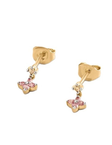 Boucles D'oreilles Puces Agatha Beloved Doré Rose
