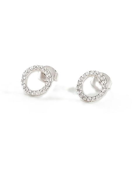Boucles D'oreilles Rondou Agatha En Argent