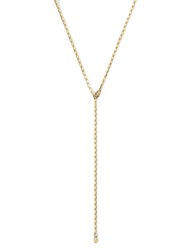 Collier  Forme Y Jussieu De Agatha En Laiton Doré