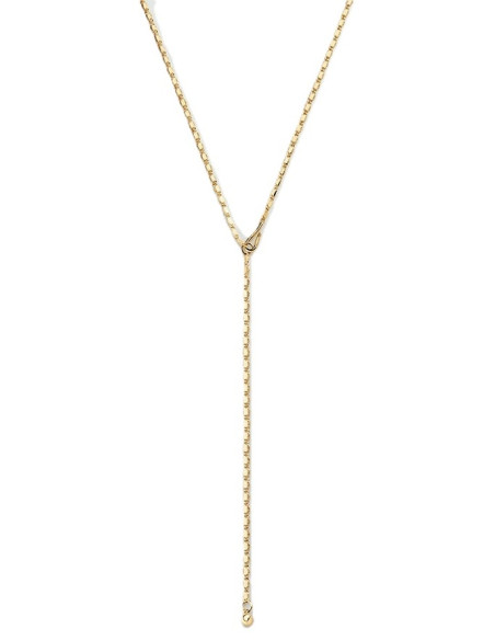 Collier  Forme Y Jussieu De Agatha En Laiton Doré