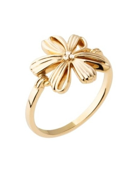 Bague Saunier Pivoine En Plaqué Or
